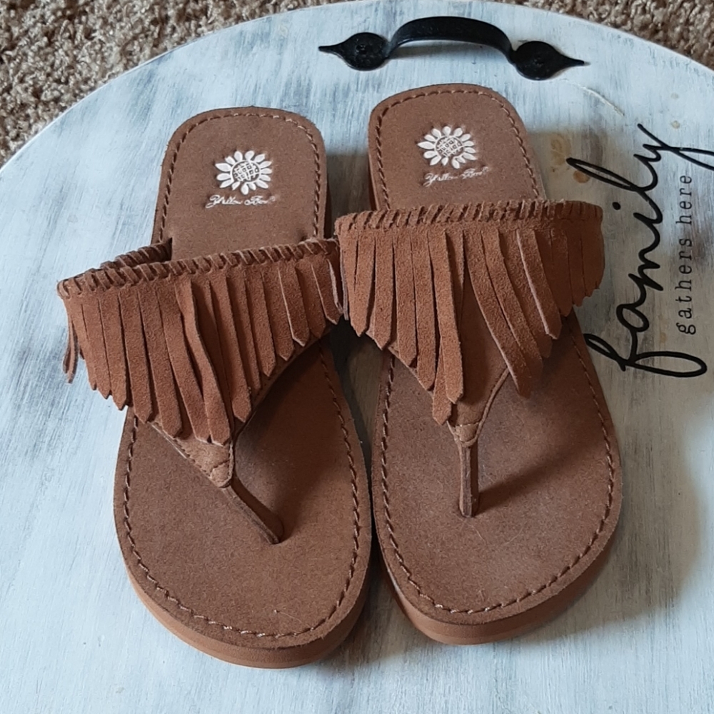Yellow Box sandals, Tabetha